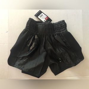 VENUM GIANT Muay Thai Shorts Matte Black KIDS SMALL NWT